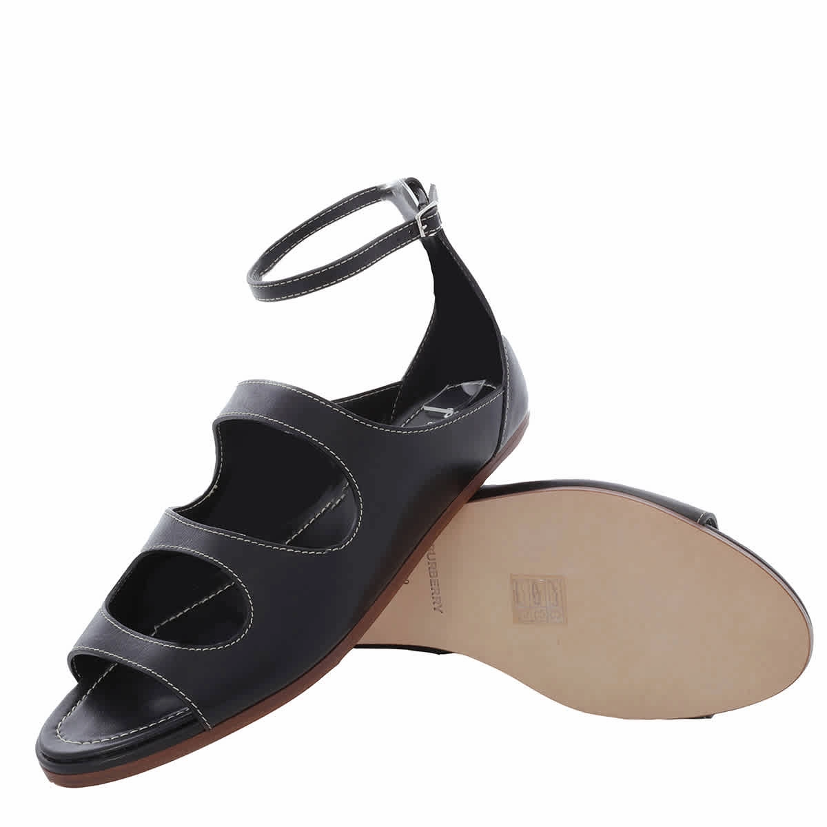 Burberry Ladies Black Kiersten Sandals Unisa Sandals