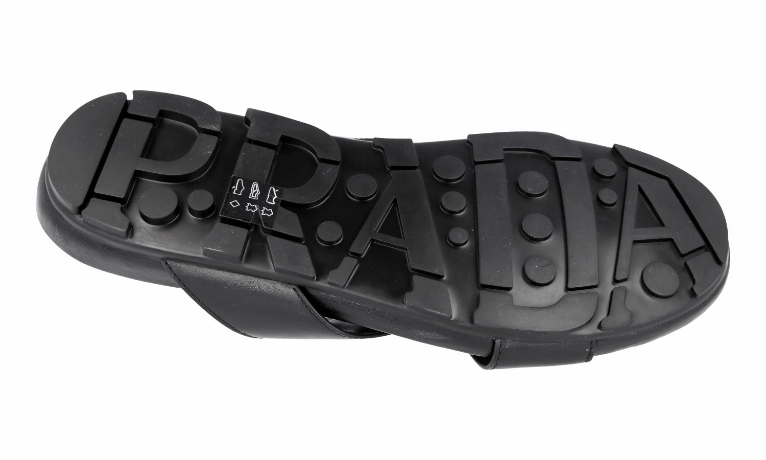 Prada Men's Black Leather Sandals 4X2207 Strappy Lowdown Leather Sandals