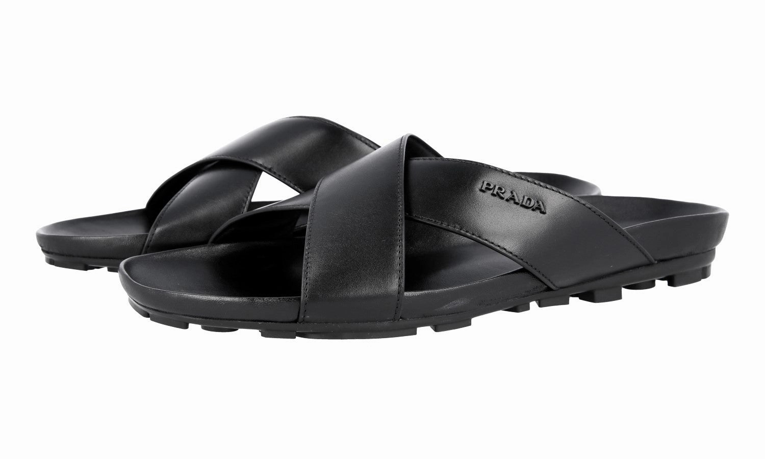 Royal Plantation Hotel Prada Men's Black Leather Sandals 4X2207