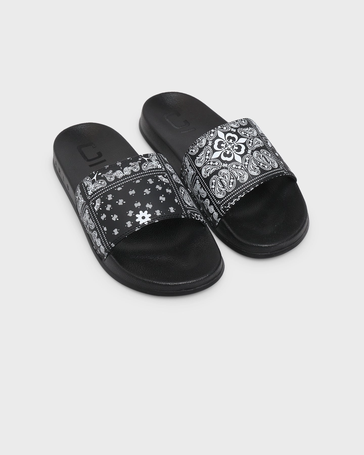 Cloth Ballet Slippers Carr Bandana Ultra Classique Slides Black/White