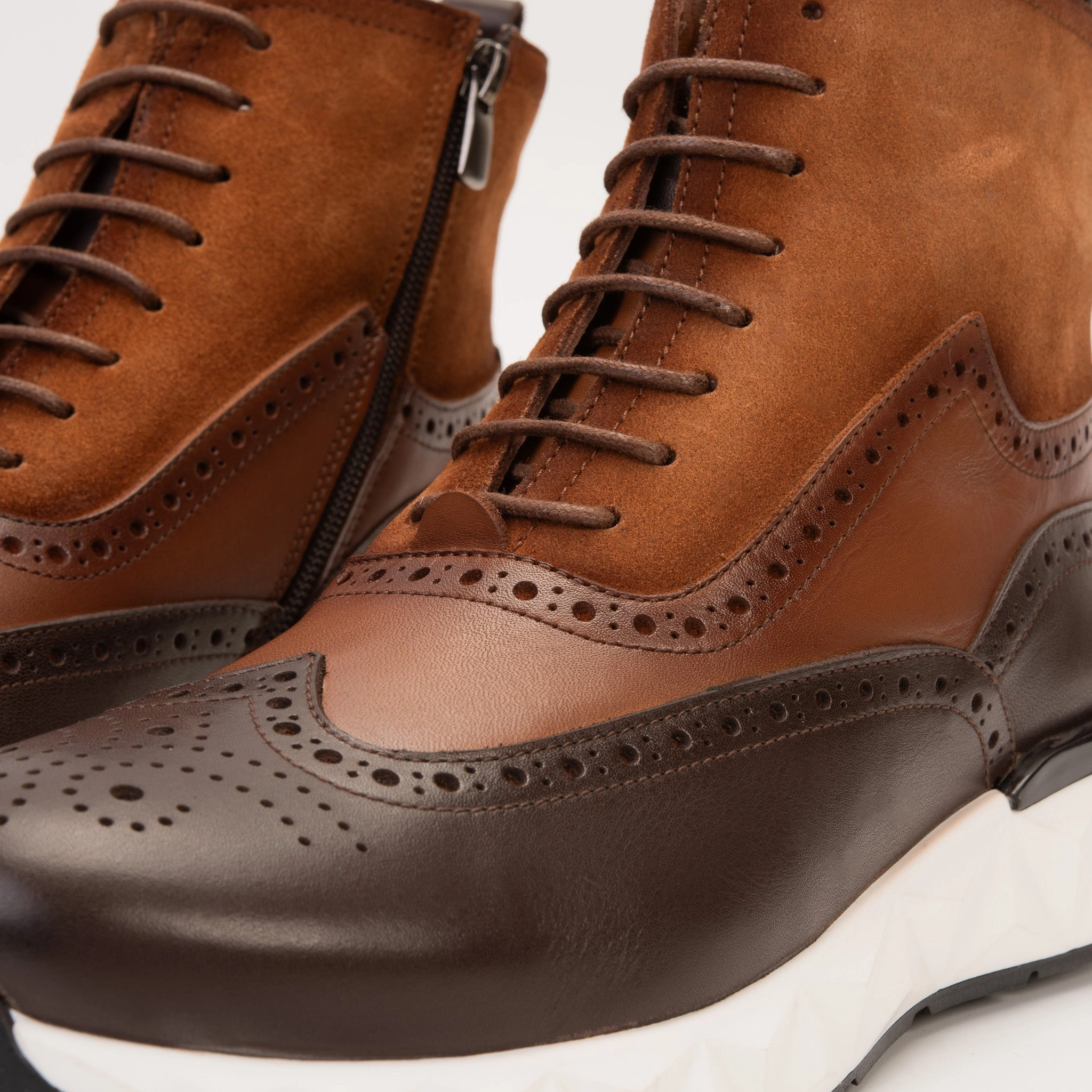 The Regent Brown Leather Wingtip Brogue Men Casual Boot El Toro Boots