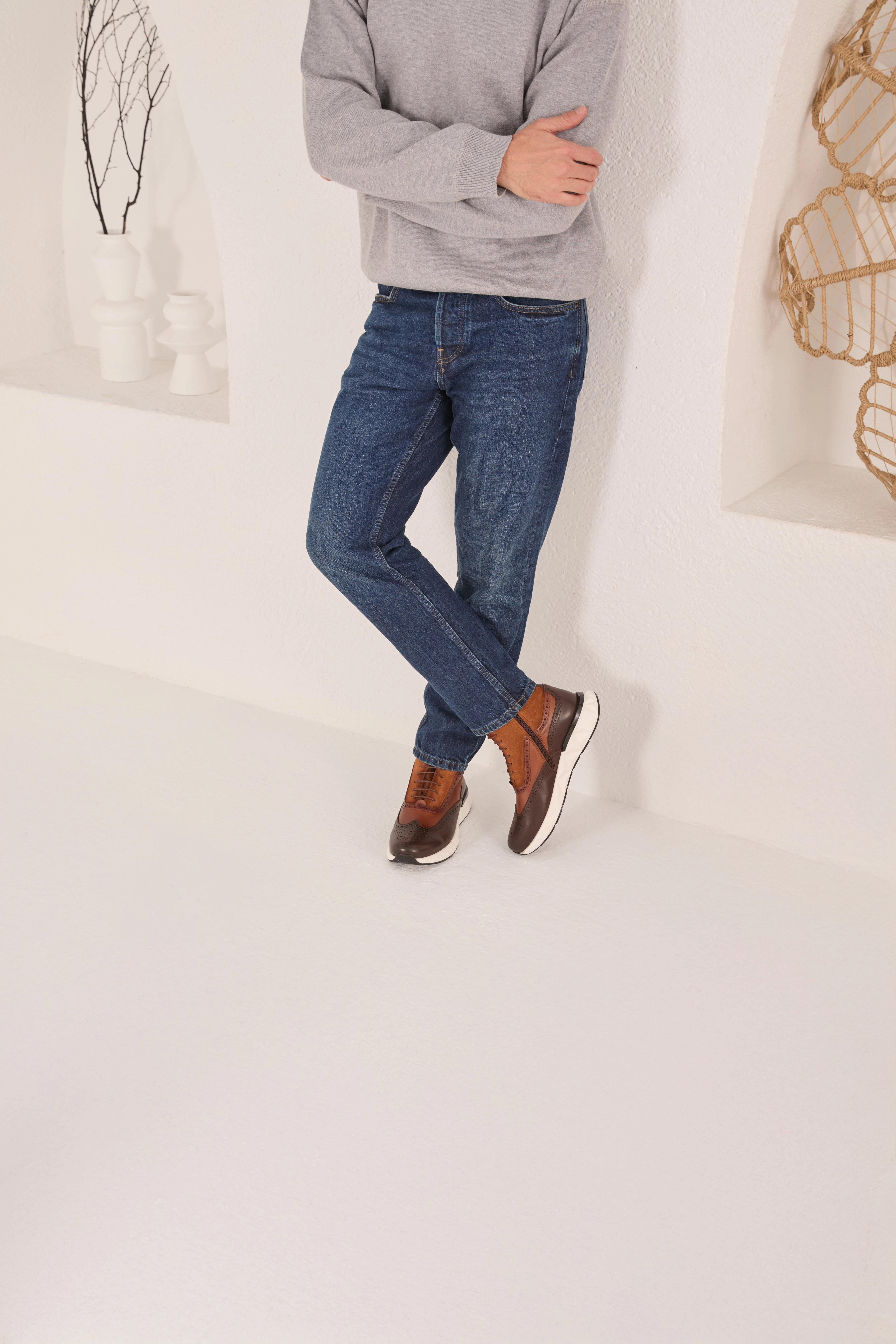 Forever Boots The Regent Brown Leather Wingtip Brogue Men Casual Boot