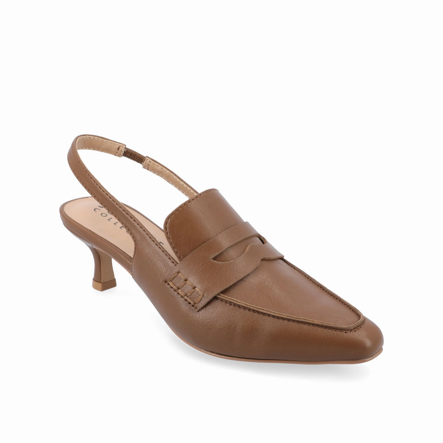 AMORY KITTEN HEEL LOAFERS IN VEGAN LEATHER