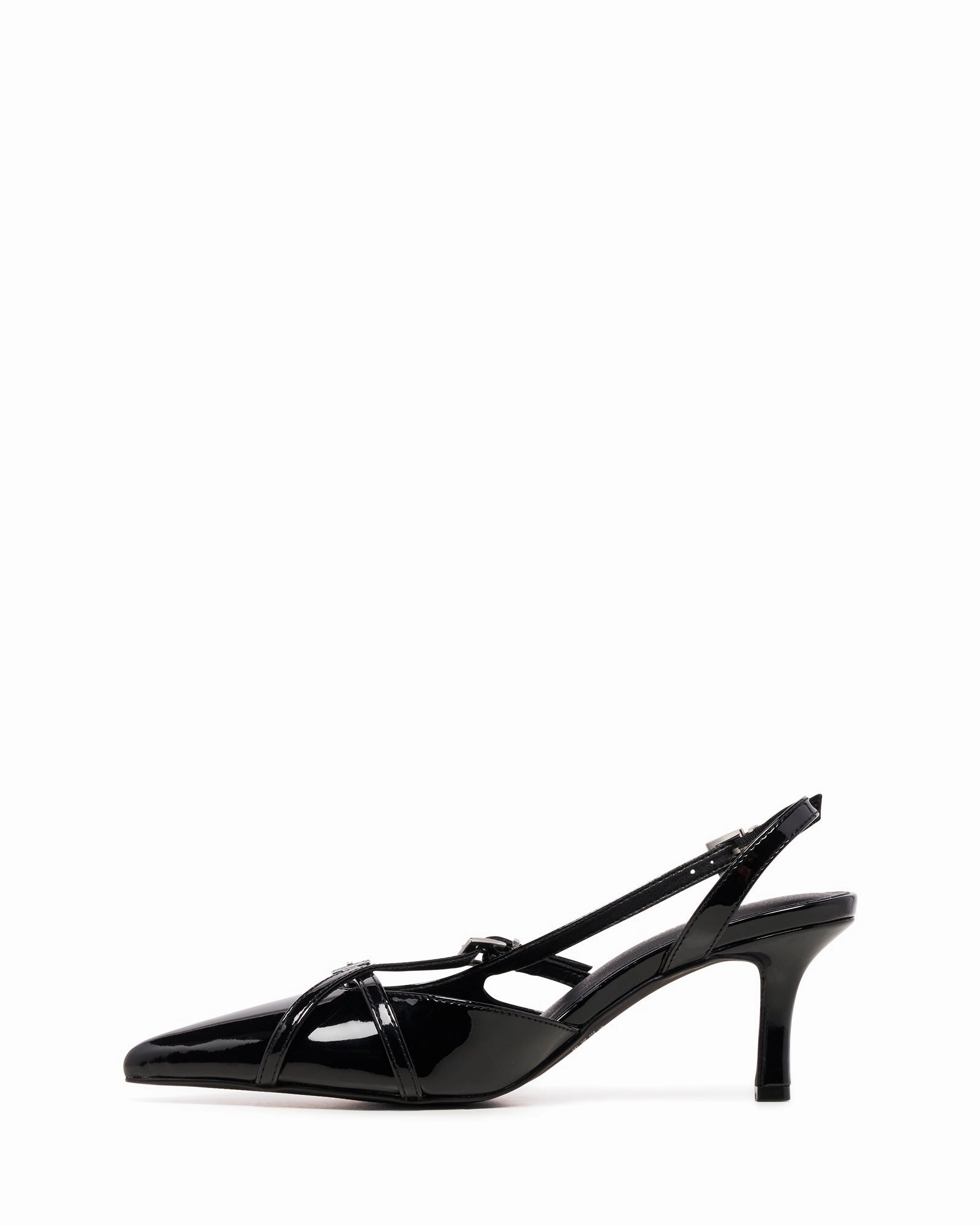 High Heel Shoe Accessories Juicy Slingback Pump Black Patent