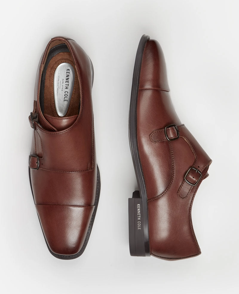 Rogue With A Brogue Charles Double Monk Strap Cap Toe Oxford
