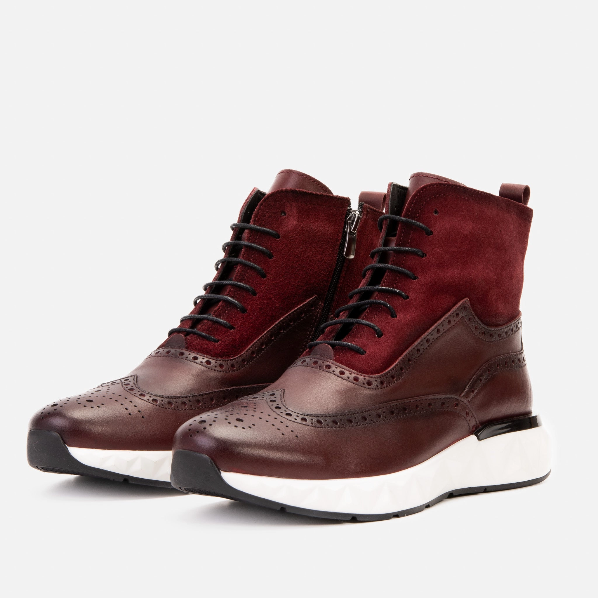 The Regent Burgundy Leather Wingtip Brogue Men Casual Boot Adorable Cowgirl Boots