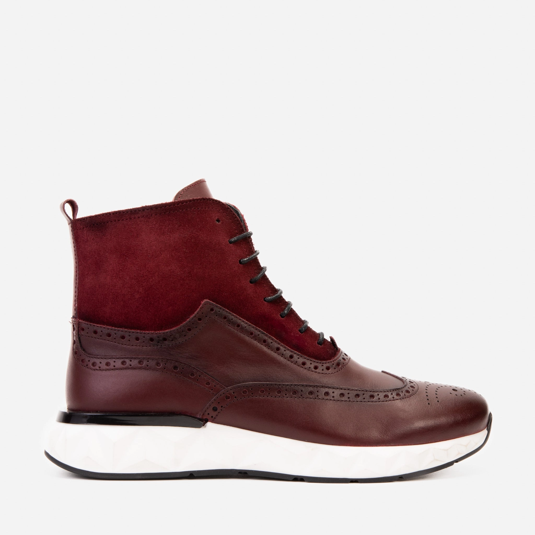 The Regent Burgundy Leather Wingtip Brogue Men Casual Boot Rossi Boots