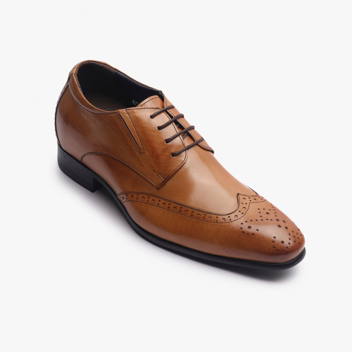 Anders Premium Leather Insert Heel Brogues Full Brogue Features