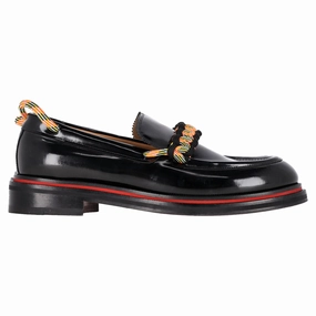 Christian Louboutin Alpillo Loafers in Black Leather Adrian Snaffle Loafers