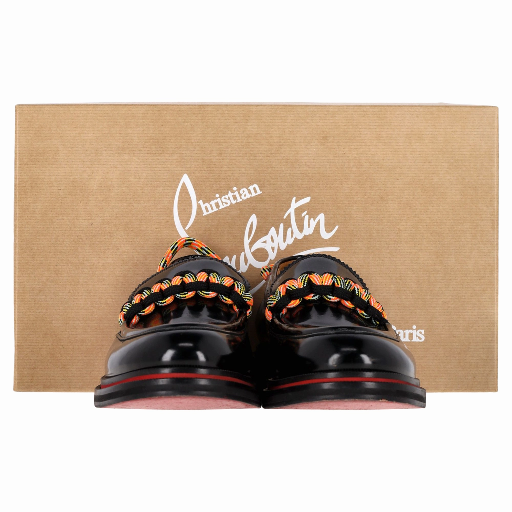 Oxblood Loafers Christian Louboutin Alpillo Loafers in Black Leather