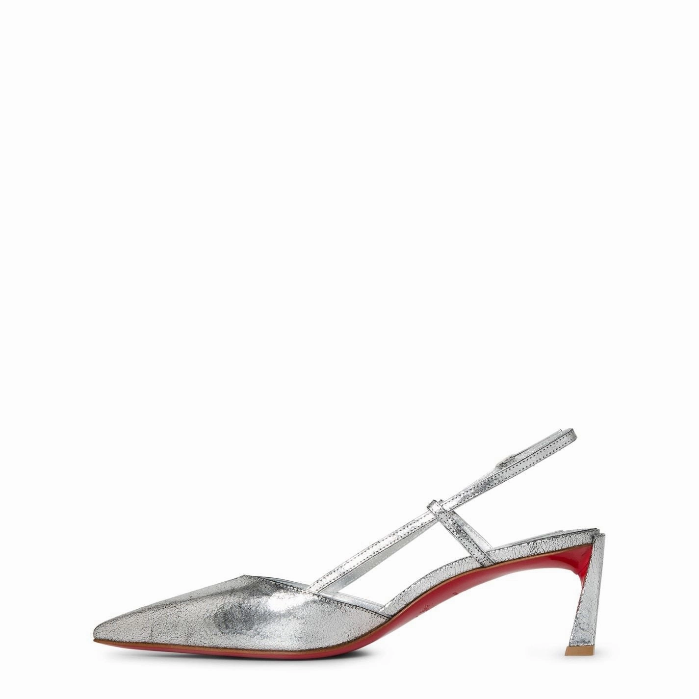 Studded Heel Shoes Christian Louboutin  Condoroline 55Mm Heels Silver