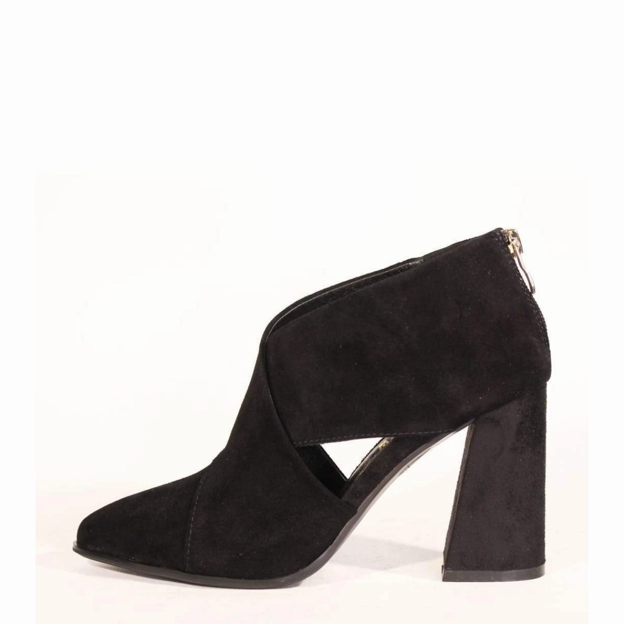 Christina Crossover Suede Booties Thigh High Heels Open Toe