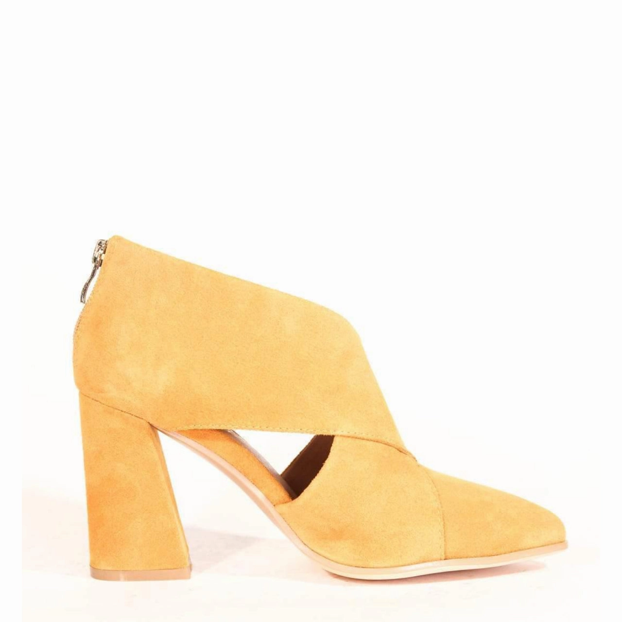 Weird High Heel Shoes Christina Crossover Suede Booties