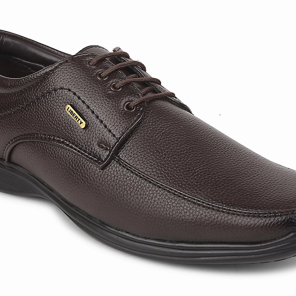 Lace-up Casual Shoes Fortune Brown Formal Lacing Derby Shoes For Men R573-05 By Liberty