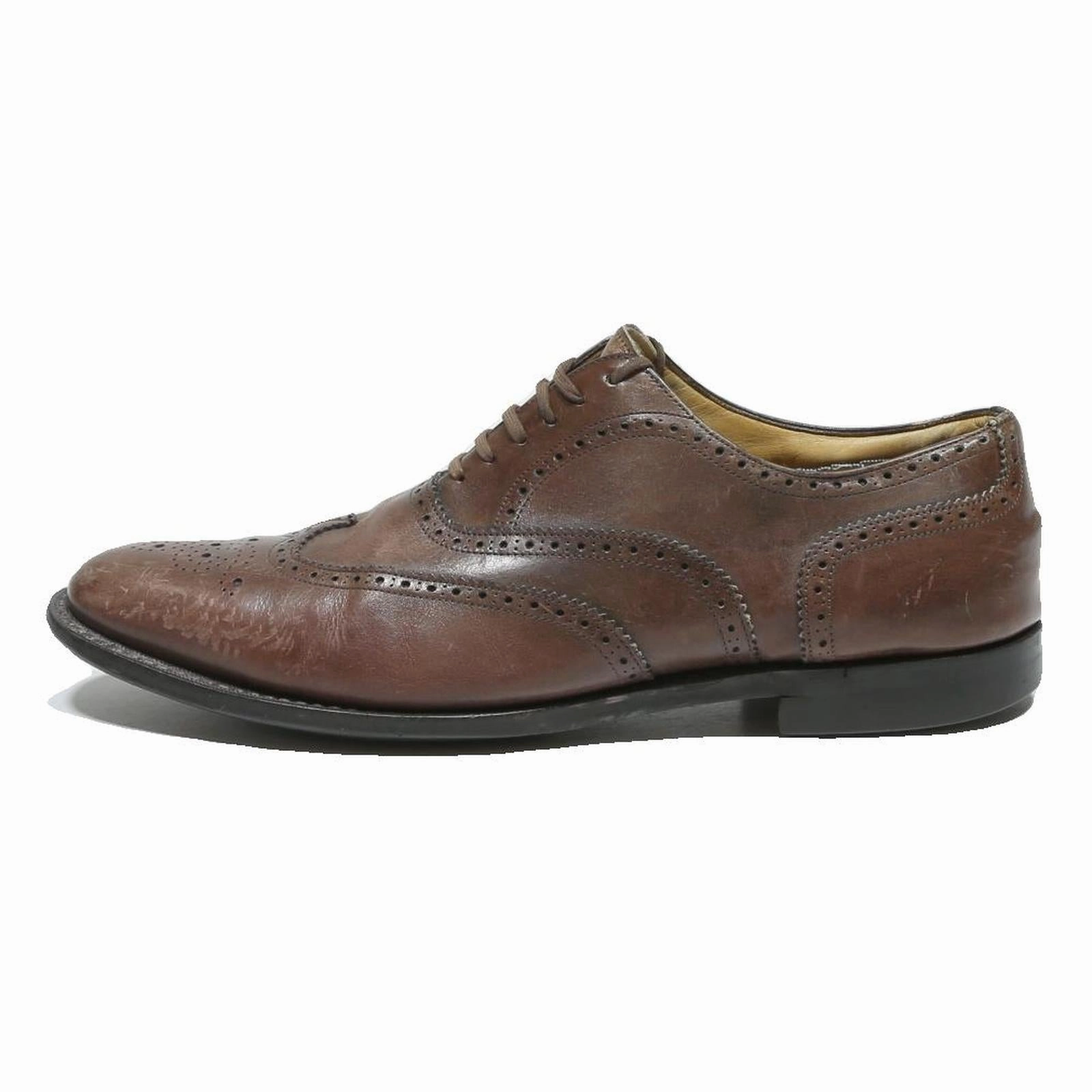 CHURCH'S Mens Classic Brogue Leather Shoes Brown UK 8.5 Formal Smartwear Oxfords Are Not