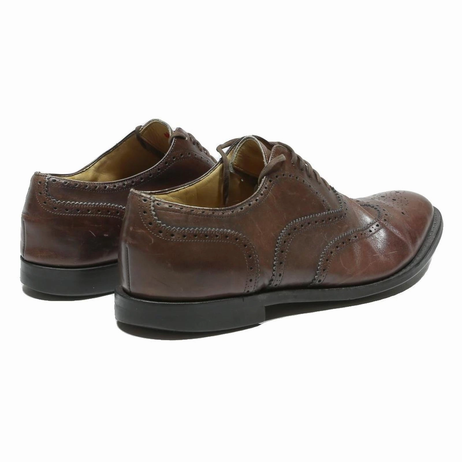 CHURCH'S Mens Classic Brogue Leather Shoes Brown UK 8.5 Formal Smartwear Brogue Maker