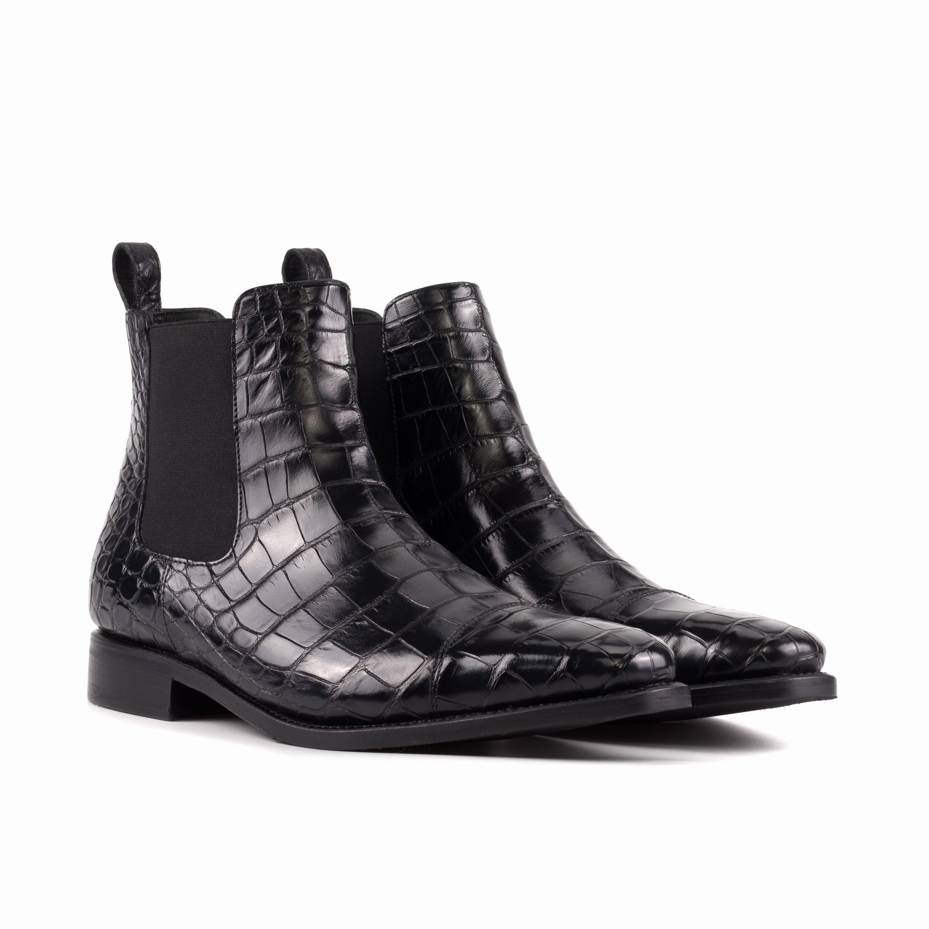 Chelsea Boots On Short Guys Black Alligator Chelsea Boots
