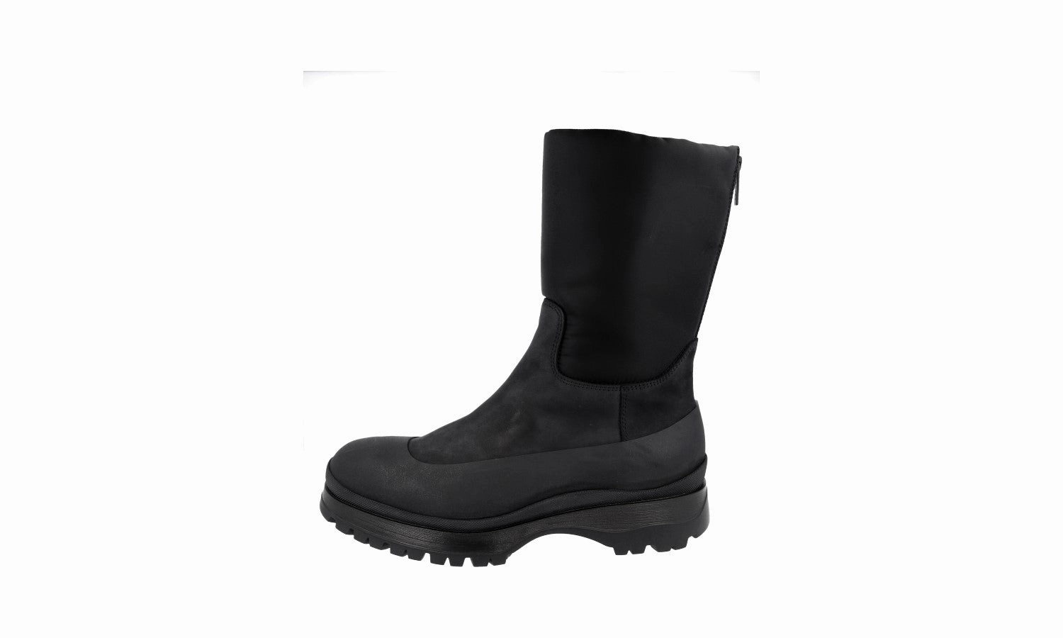 Bent Rail Boots Prada Men's Black Leather Brixxen Boots PI0015