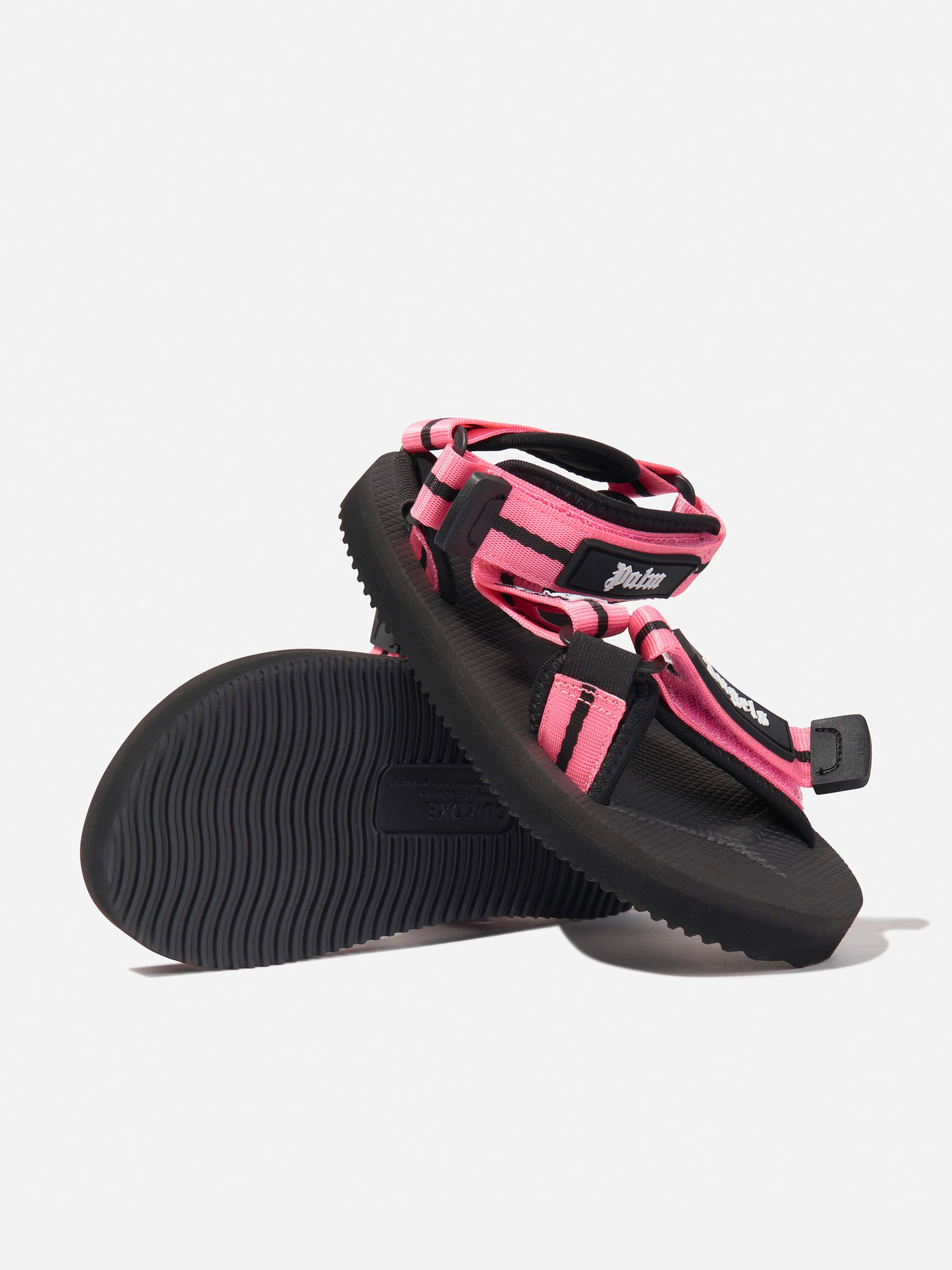 Palm Angels Girls PA X Suicoke Depa-2 Sandals in Pink Baretraps Sandals