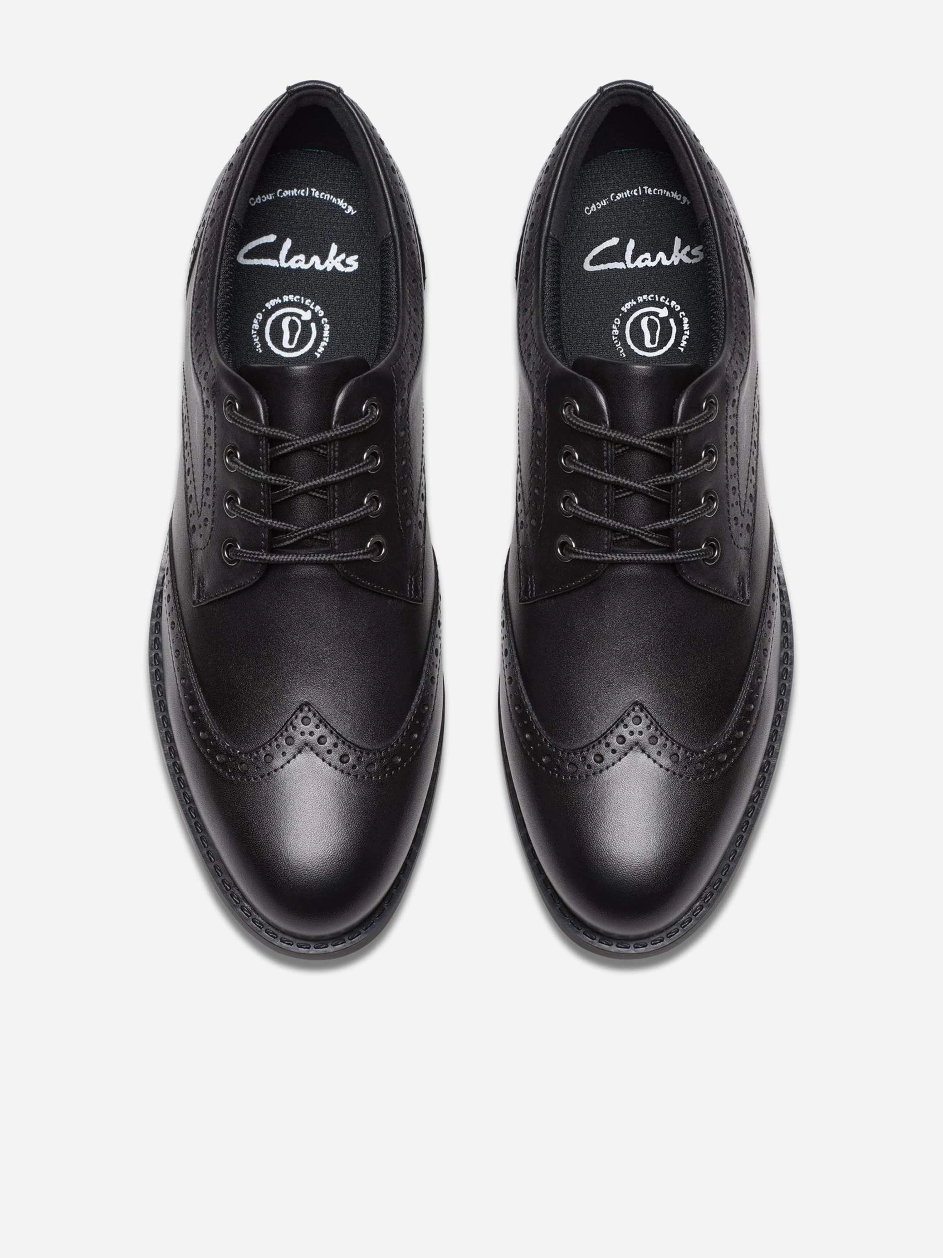 Brogue Shoes With Tuxedo Clarks Boys Leather Tapa Pure Brogues in Black