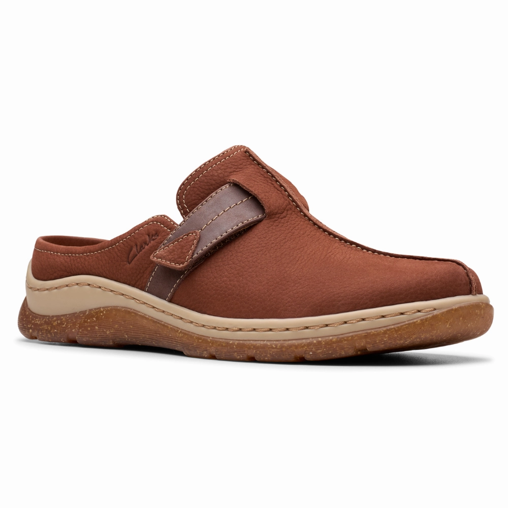 Clarks Orlene British Tan Nubuck Clog (Women's) Cliffs Mountain Clogs