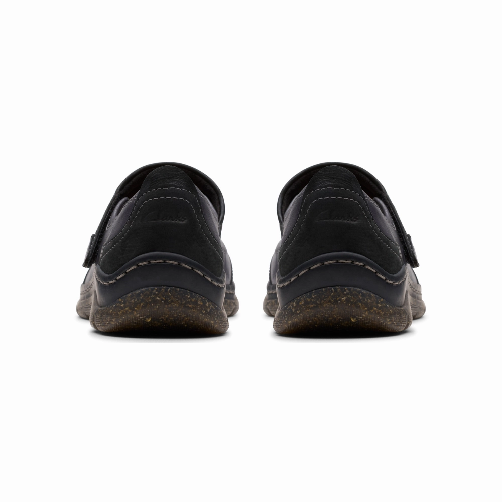 Clogs Burks Clarks Orlene Jane Black Leather Shoe (Women's)