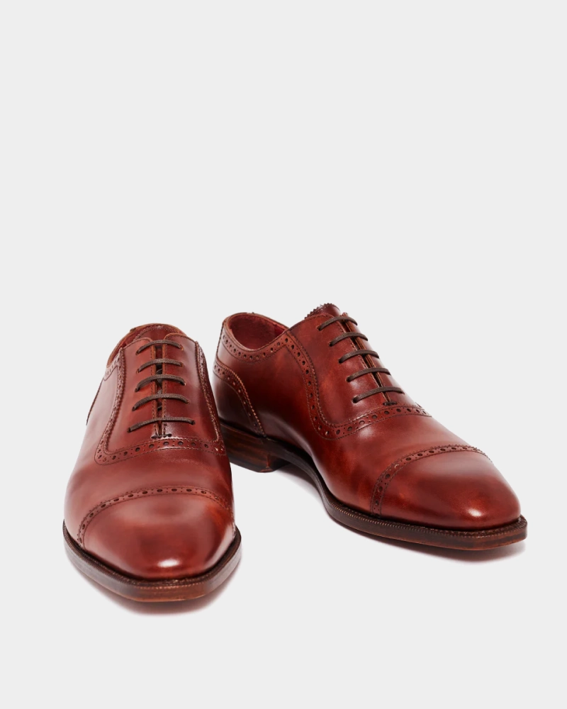 Museum Cognac Brogue Oxford Dress Shoe Bates Oxford