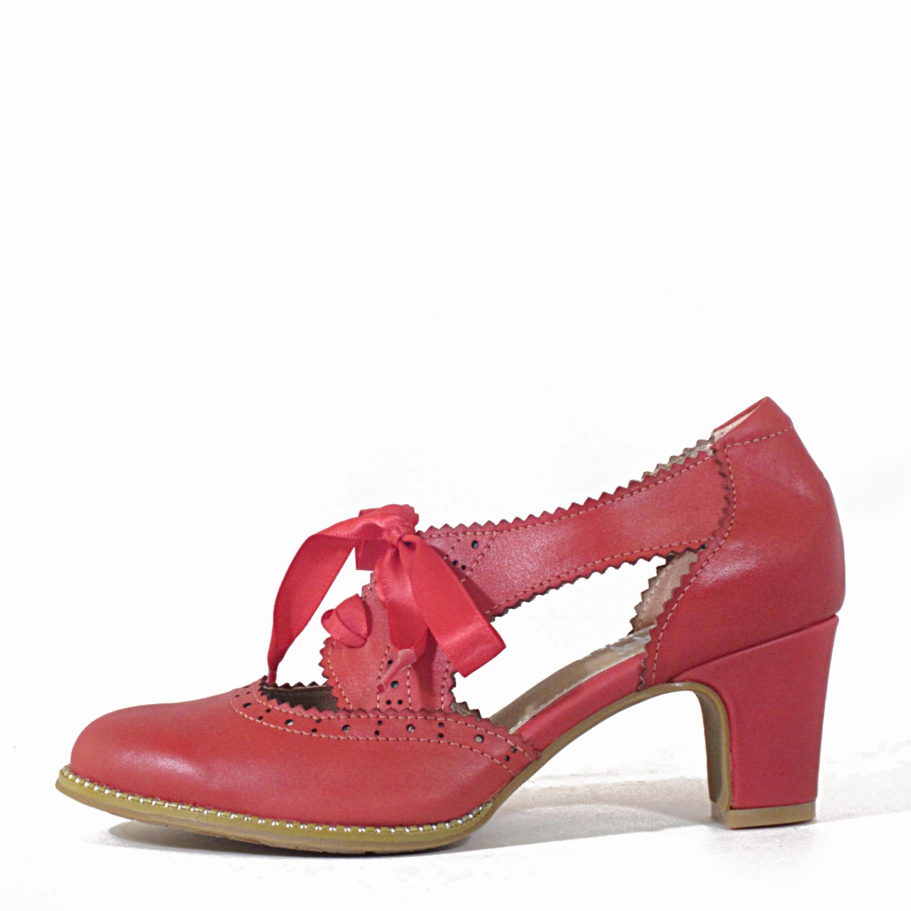 Donna Vintage Lace-Up Heels High Heeled Shoe