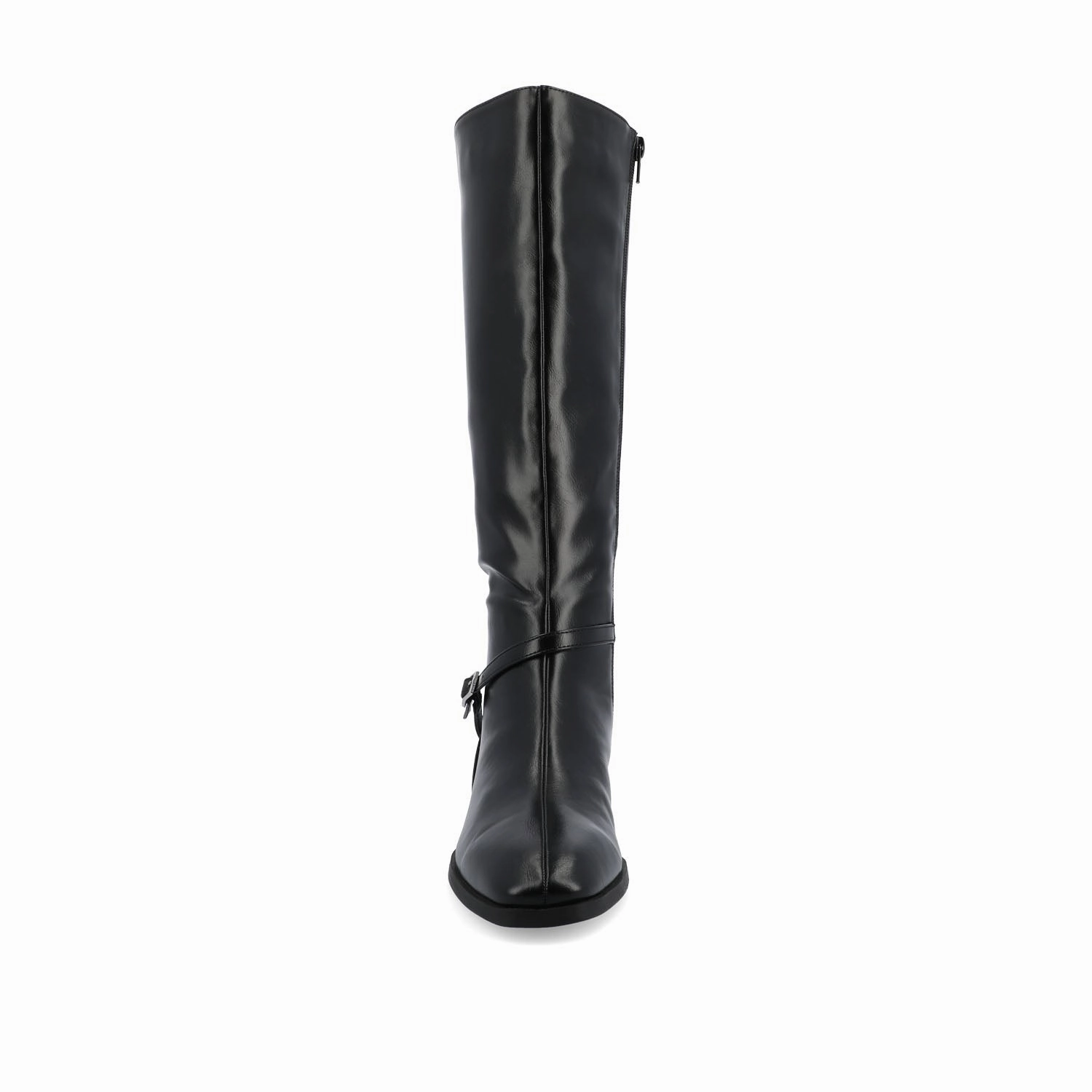 RHIANAH KNEE HIGH BOOTS IN VEGAN LEATHER Boots Low Heel Knee High