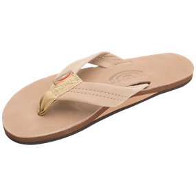 Material Flip Flops Women's Premier Leather Single Wide Strap