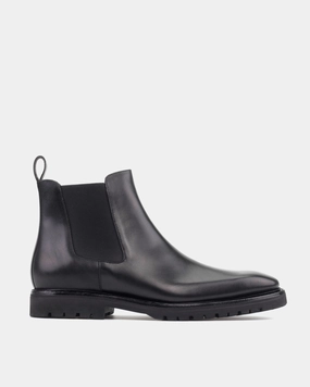 Chelsea Boots Or Loafers Outlet - Black Calf Chelsea Commando