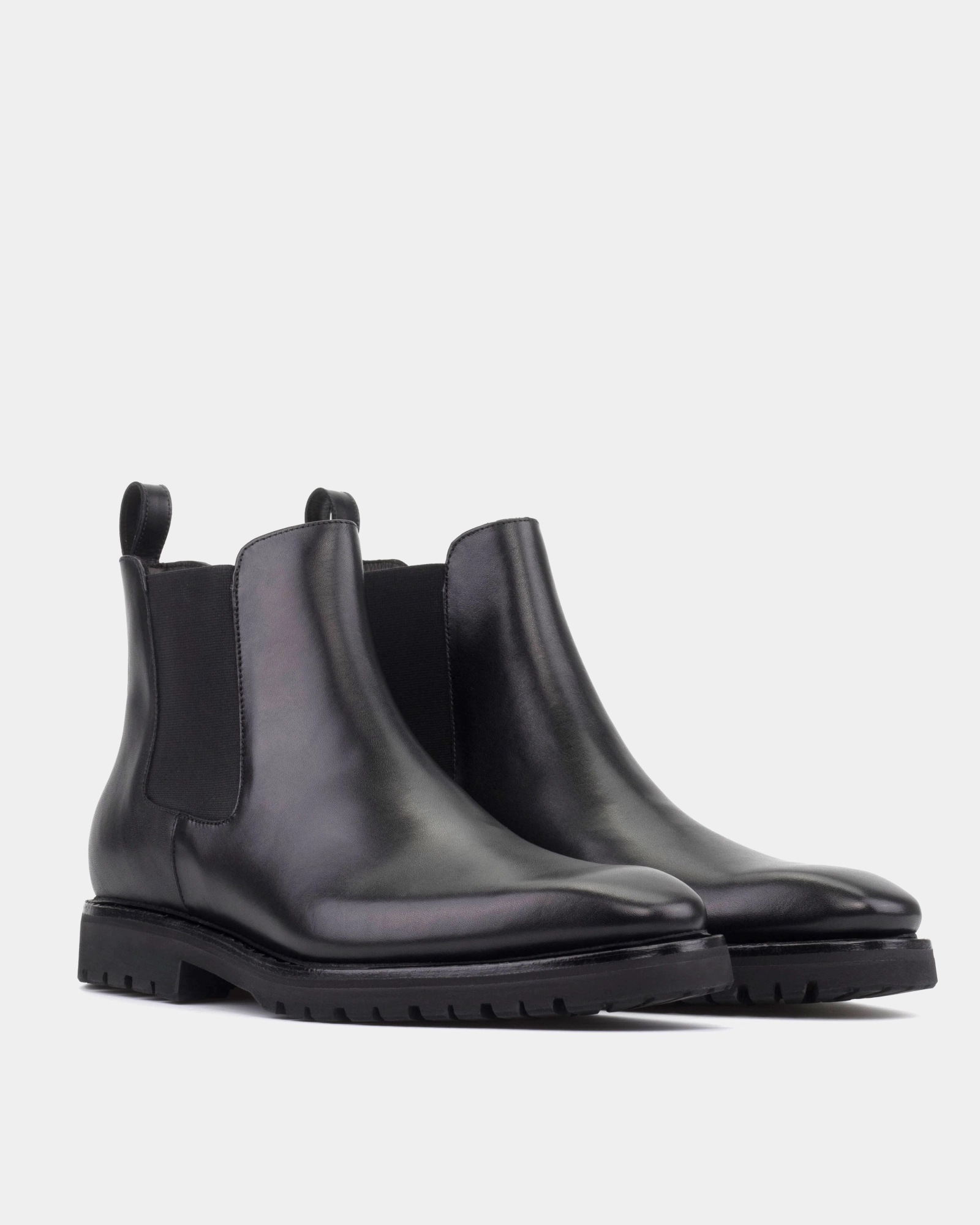 Extra Wide Calf Chelsea Boots Outlet - Black Calf Chelsea Commando