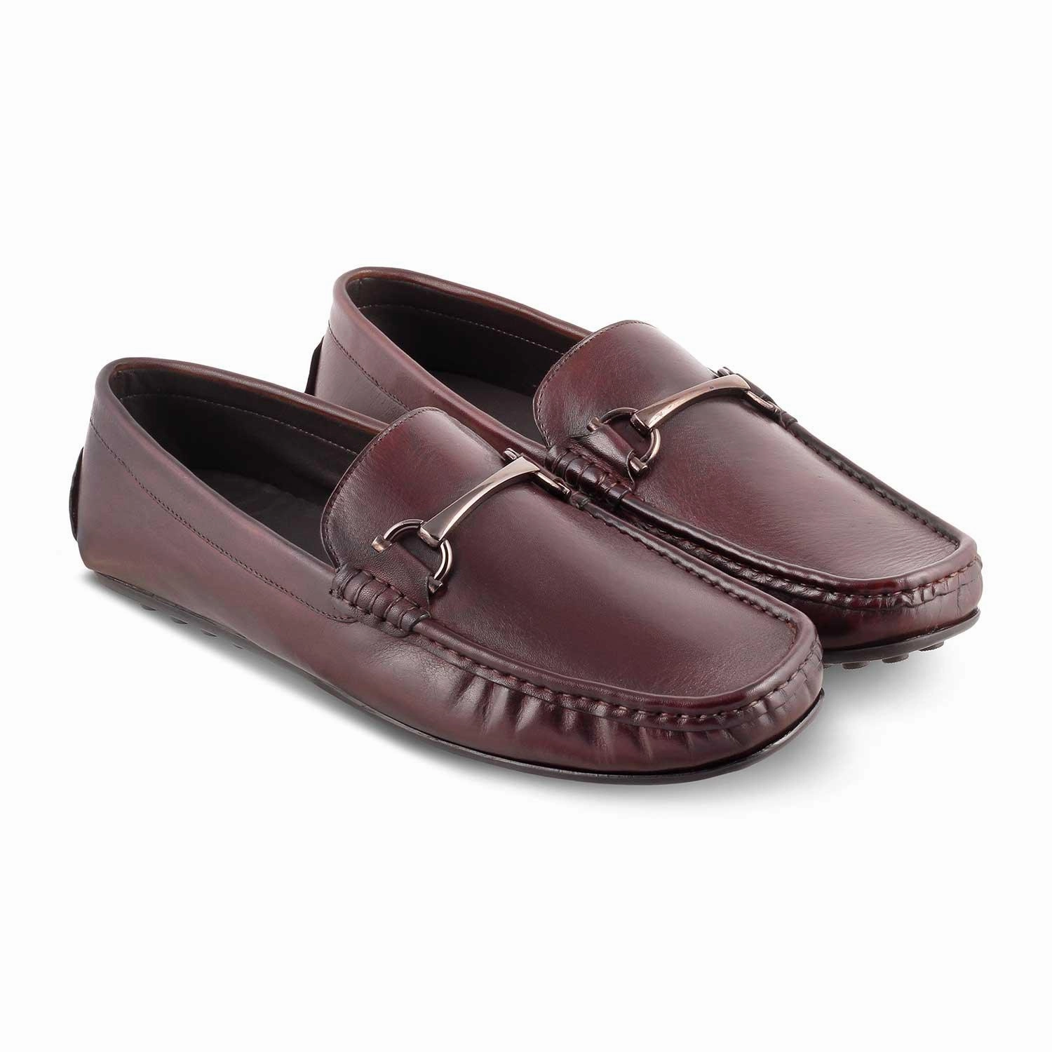 The Cecomf Brown Men's Leather Driving Loafers Tresmode Chaussure Loafers
