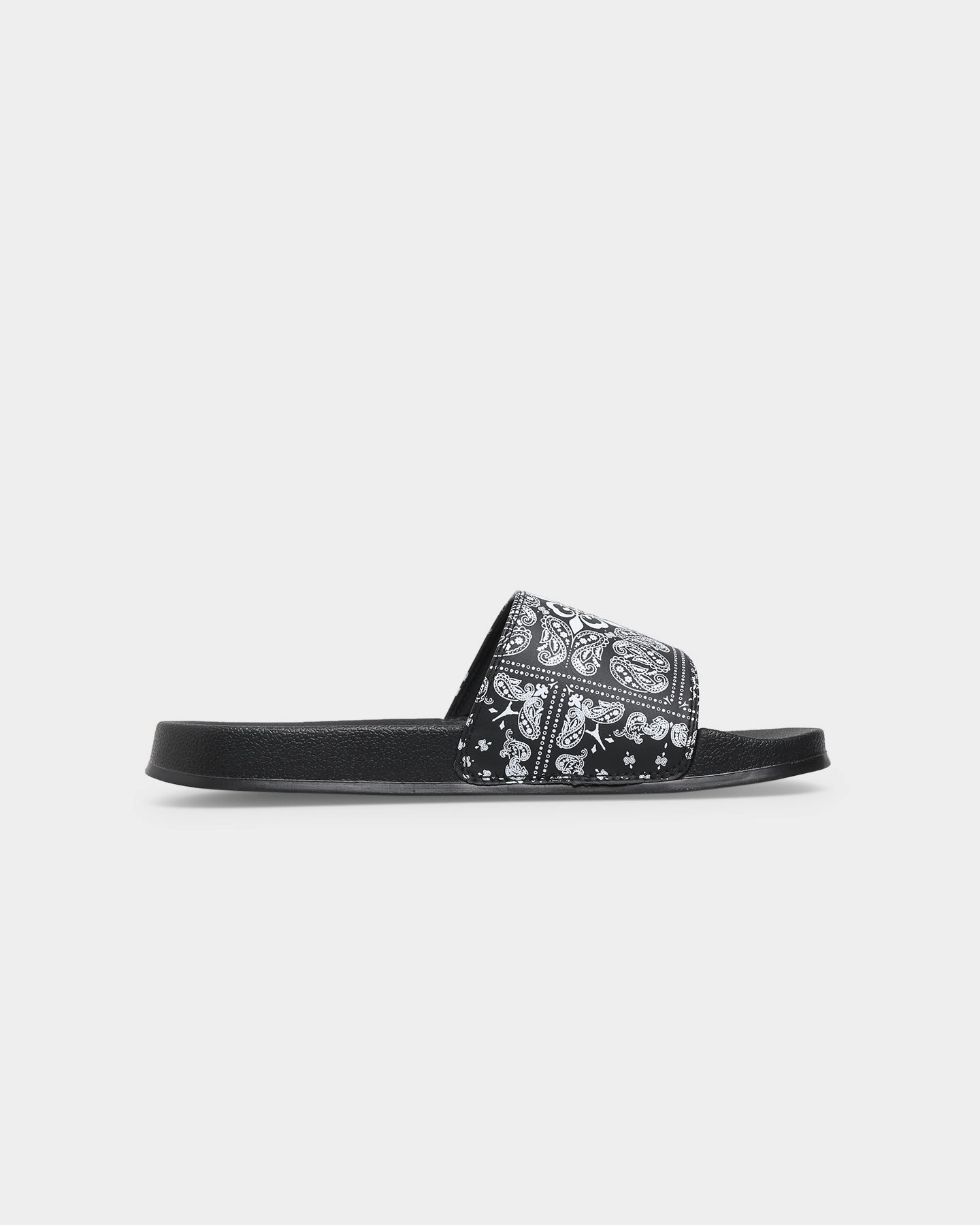 Carr Bandana Ultra Classique Slides Black/White Slippers Size 12