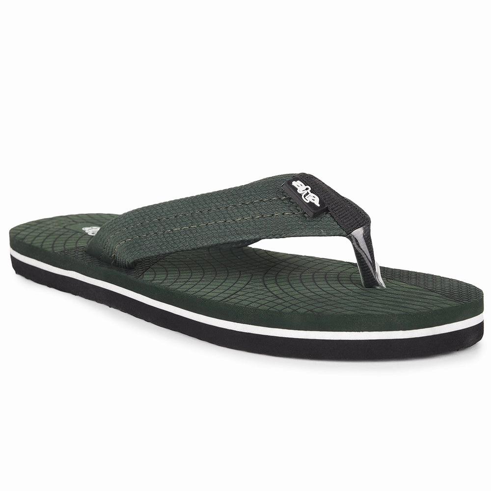 AHA Casual Olive Green Flip Flop For Men ORTHO-20 By Liberty Dollar Flip Flops At Navy