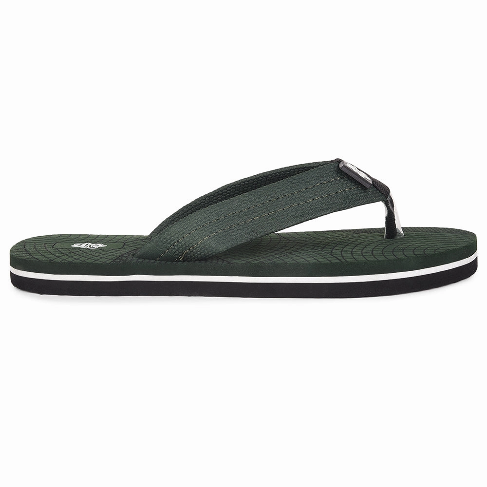 Flip Flops Sparkly AHA Casual Olive Green Flip Flop For Men ORTHO-20 By Liberty
