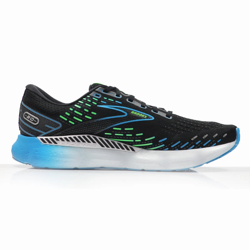 Running Shoes Portland Brooks Glycerin GTS 20 Men's Running Shoe - Black/Hawaiian Ocean/Green