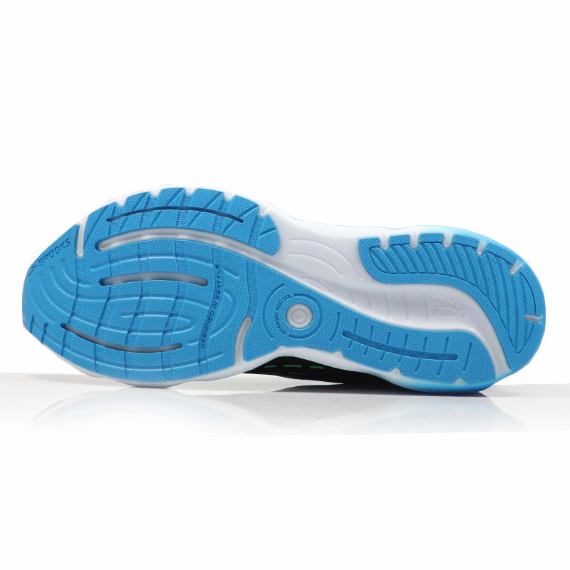 Brooks Glycerin GTS 20 Men's Running Shoe - Black/Hawaiian Ocean/Green Running Shoes Shox