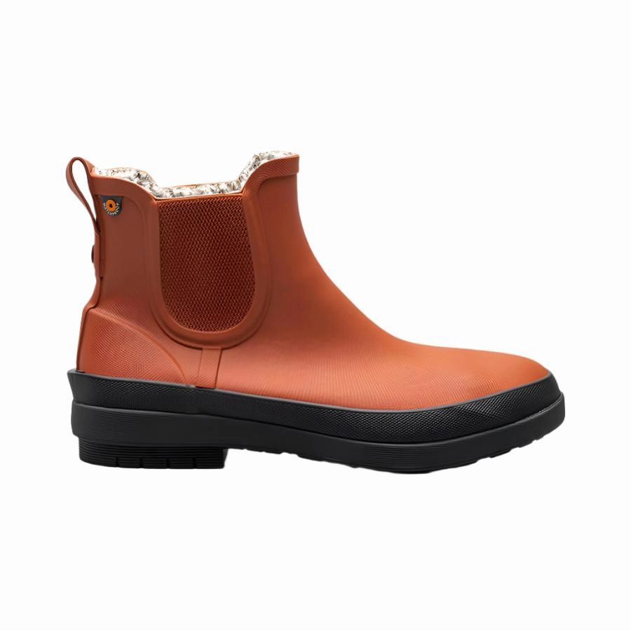 Square Tip Chelsea Boots Women's Amanda Plush II Chelsea Burnt Orange