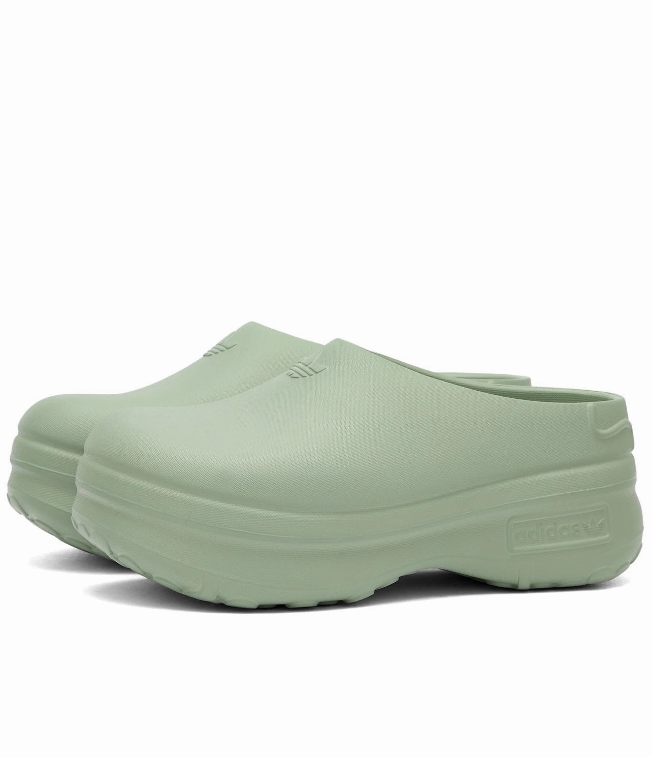 LADIES' ADIFOM STAN SMITH MULE SHOES - Sil Green Bubble Slides
