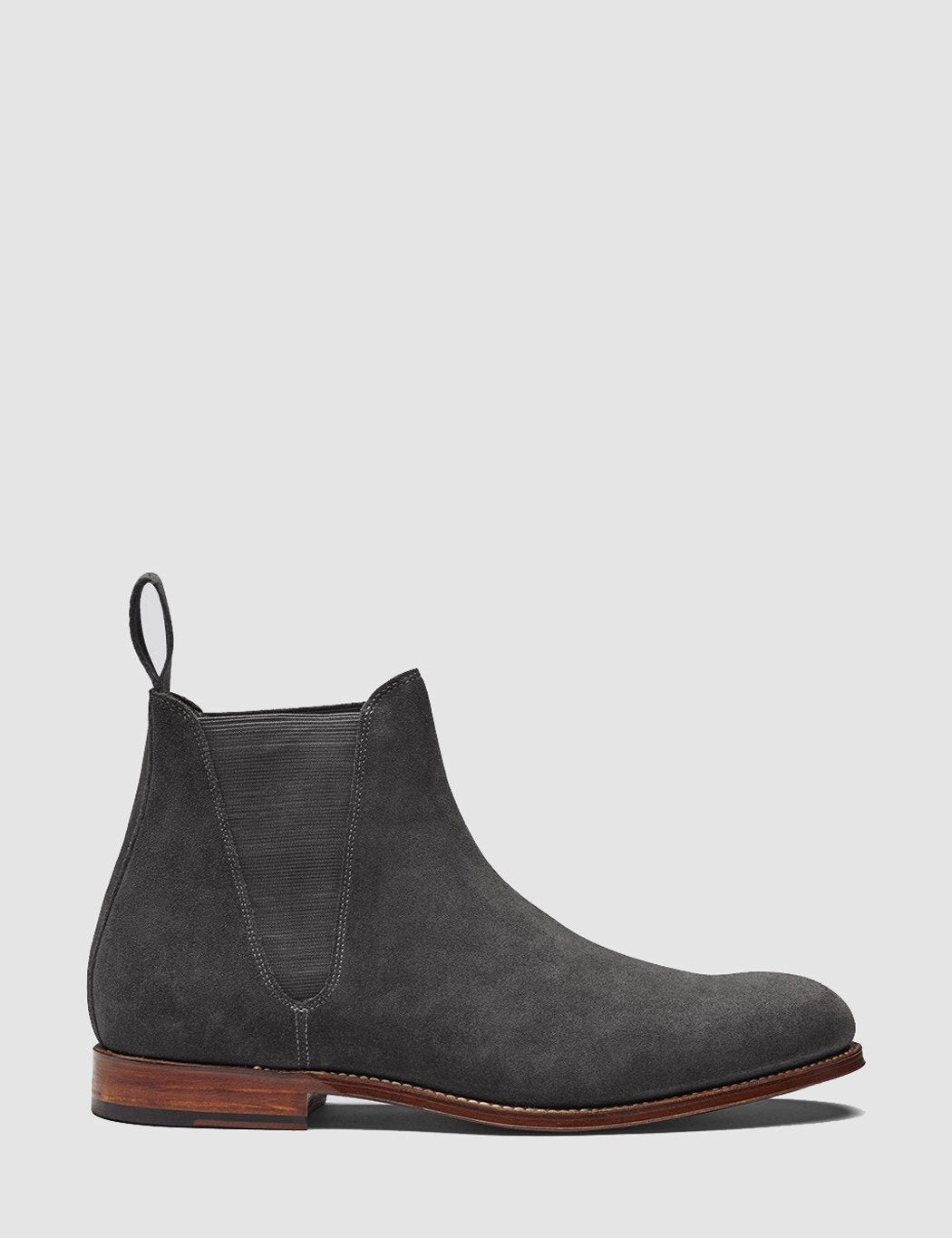 Grenson Nolan Suede Chelsea Boot - Lavange Grey Metal Toe Chelsea Boots