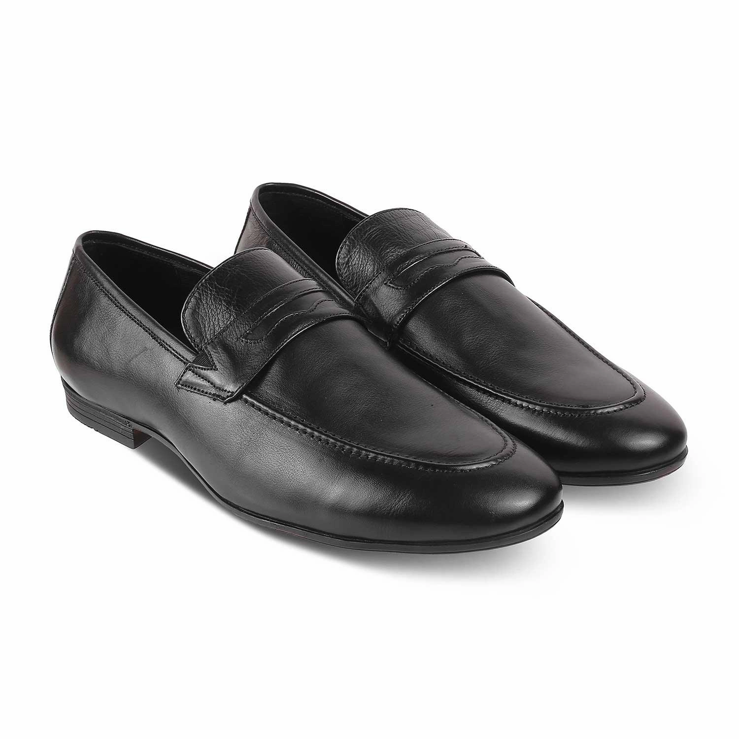 The Penloaf Black Men's Leather Loafers Jamie Haller Loafers