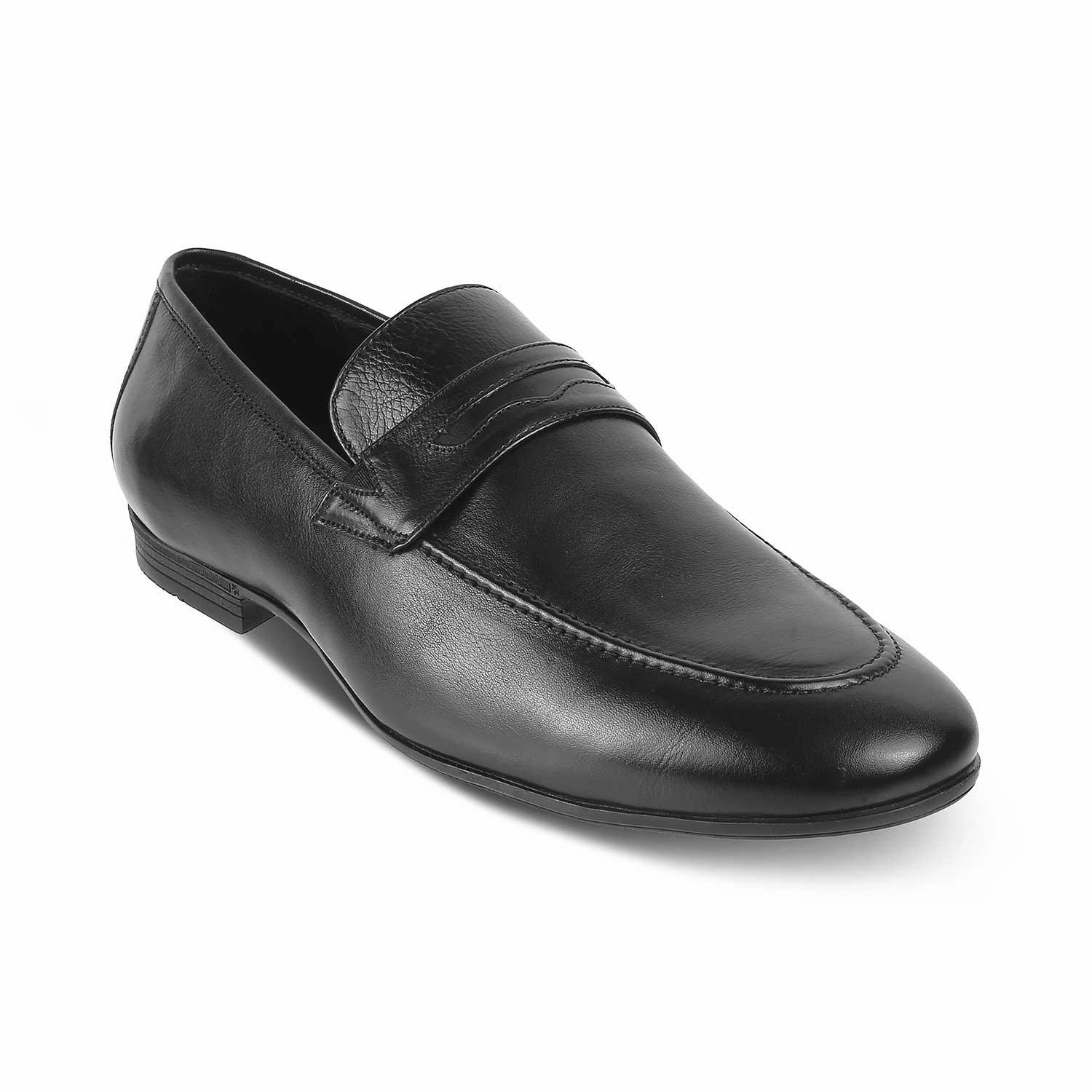 The Penloaf Black Men's Leather Loafers Loafers Star