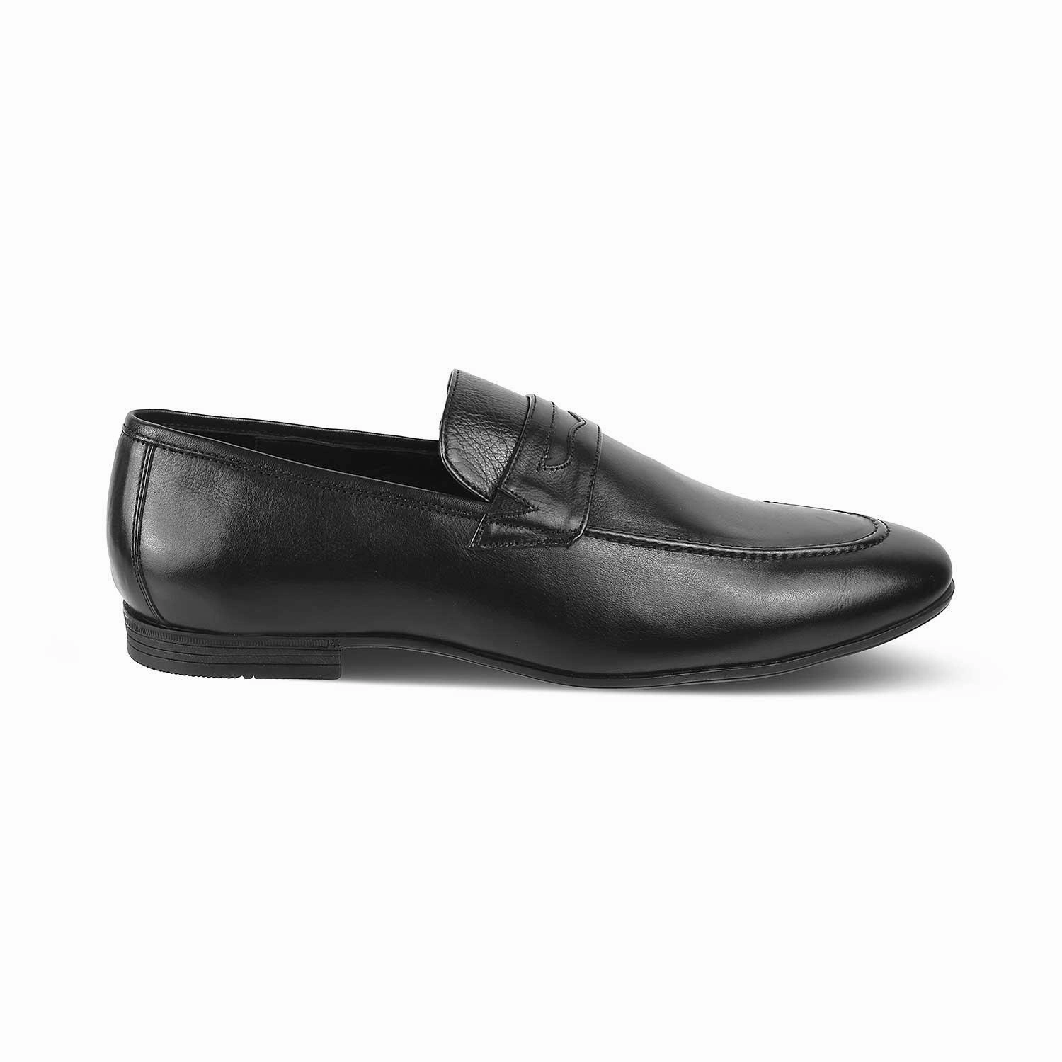 Como Loafers The Penloaf Black Men's Leather Loafers