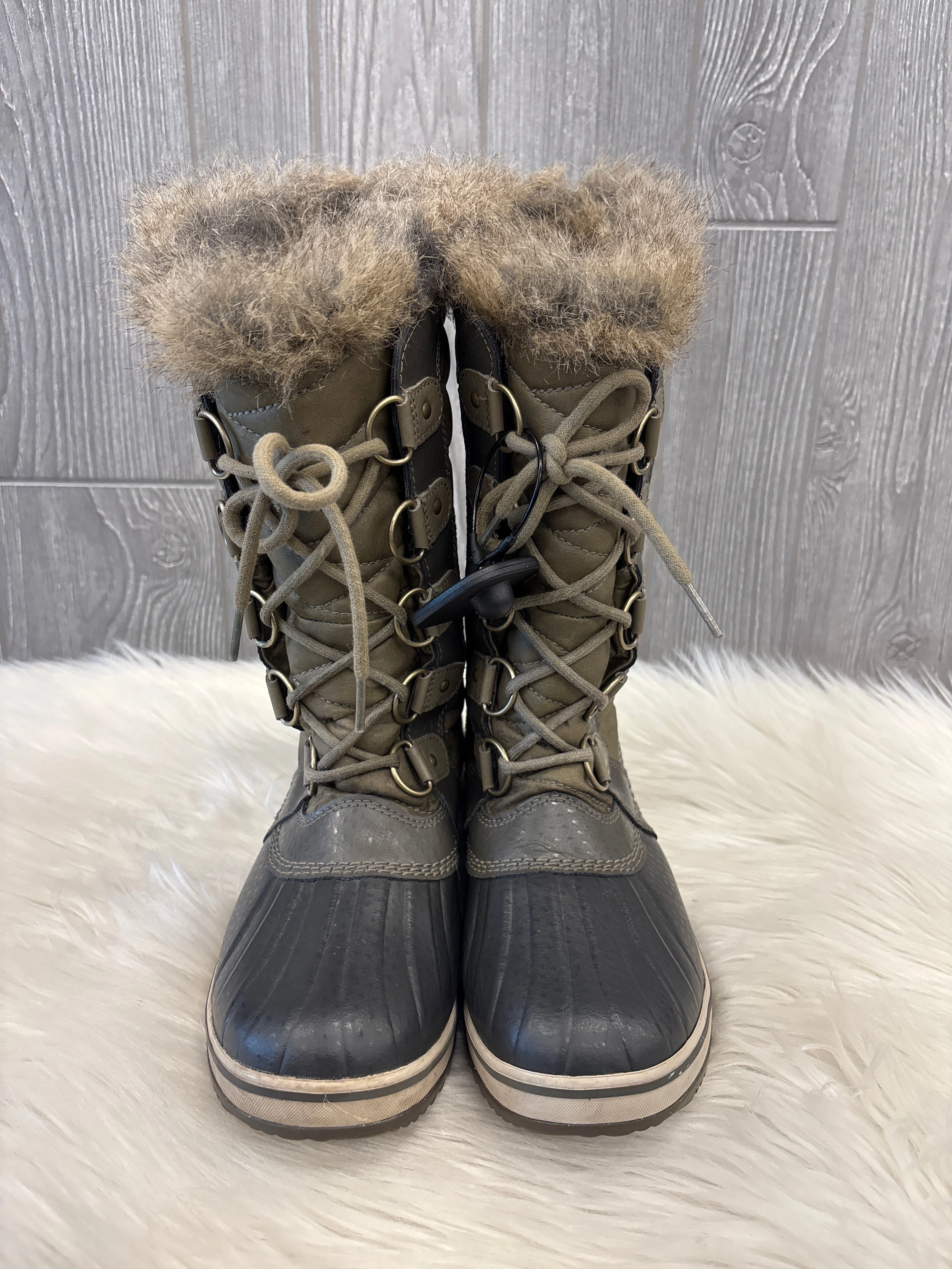 Boots Snow By Sorel In Green & Grey, Size: 8.5 Sorel Snow Boots Zappos