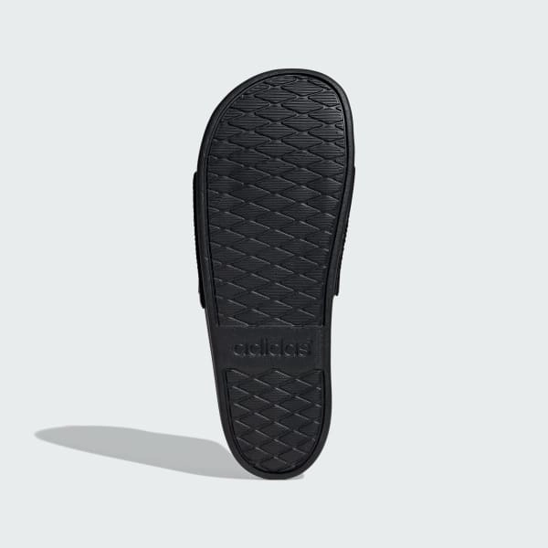 Adidas Men's Adilette Comfort Slides Shoes - Triple Black Moccassin Slippers