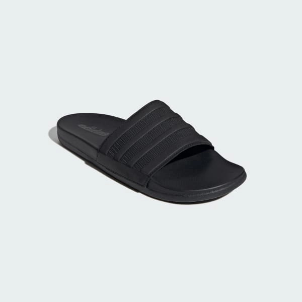 Adidas Men's Adilette Comfort Slides Shoes - Triple Black Diabetic Orthopedic Slippers