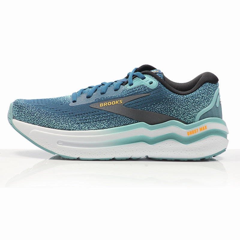 Brooks Ghost Max 2 Men's Running Shoe - Moroccan Blue/Aqua/Orange Pop Best Shoes Running Shoes For Flat Feet