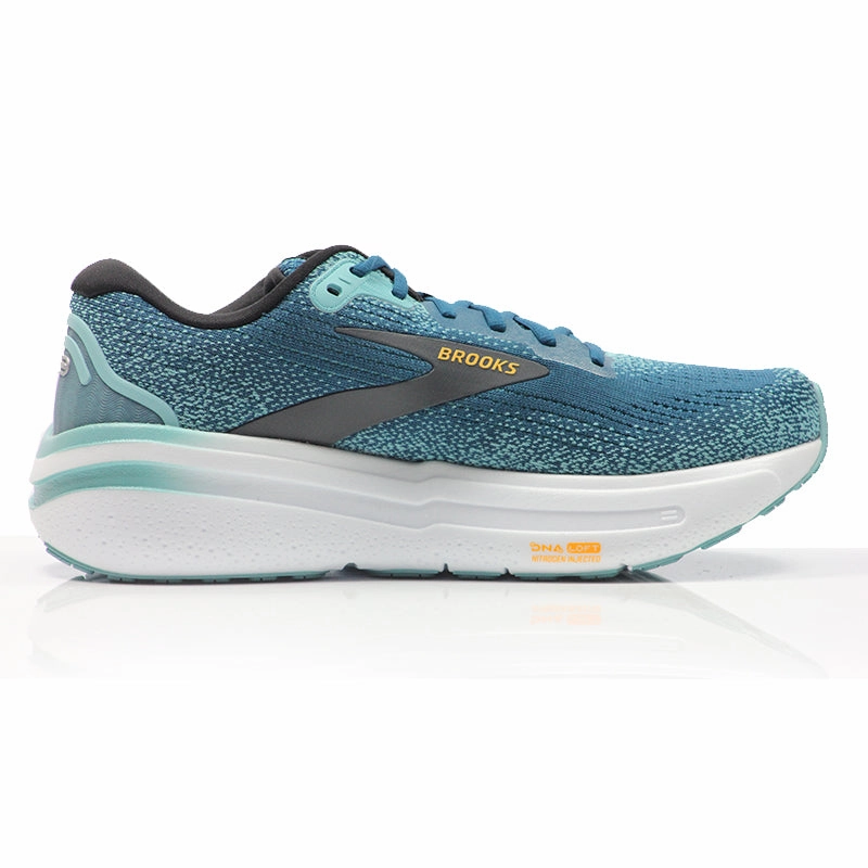 Brooks Ghost Max 2 Men's Running Shoe - Moroccan Blue/Aqua/Orange Pop On Running Tennis Shoes