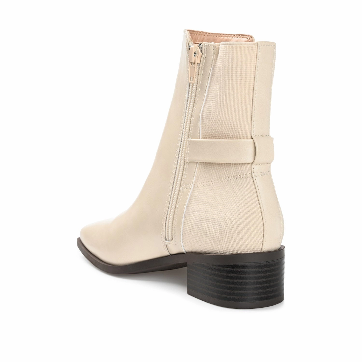 AUBRIE SQUARE TOE BOOTIES IN VEGAN LEATHER Artigiana Chelsea Boots